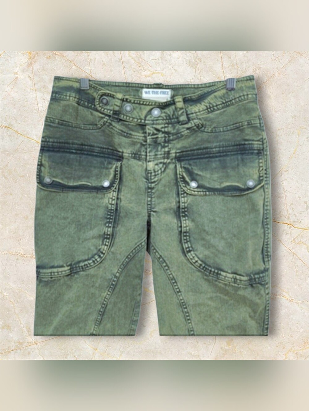 We The Free Women's Olive Green Utility Jeans